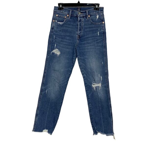 Gap Denim Cheeky Straight Button-Fly Belt Loops 5 Working Pockets Size 4/27 - Picture 1 of 13